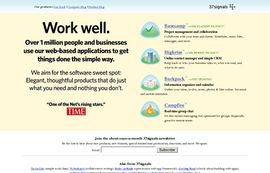 Simple software to help you get organized: 37signals