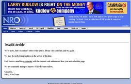 Invalid Article on National Review Online