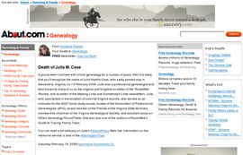 About Genealogy - The Family Tree and Genealogy Research Guide