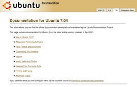 Documentation for Ubuntu 7.04
