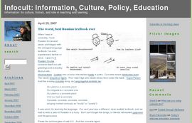 Infocult: Information, Culture, Policy, Education