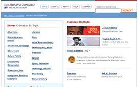 American Memory from the Library of Congress - Home Page