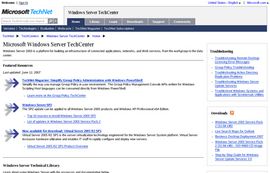 
	Microsoft Windows Server TechCenter
