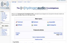 Hydrogenaudio Knowledgebase:Main Page - Hydrogenaudio Knowledgebase