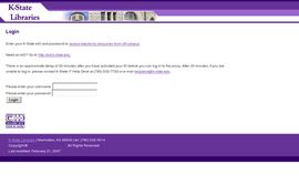 CATnet: K-State Digital Library - Login