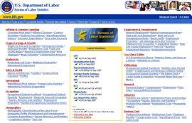 Bureau of Labor Statistics Home Page