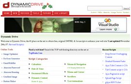 Dynamic Drive DHTML(dynamic html) & JavaScript code library