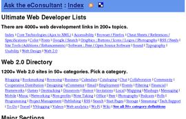 eConsultant : Ultimate Web Developer Lists, Web 2.0 Directory, Technical Tips and Lists