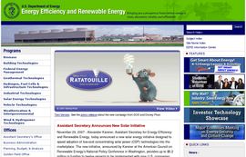 U.S. DOE Energy Efficiency and Renewable Energy (EERE) Home Page