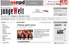 Tageszeitung junge Welt