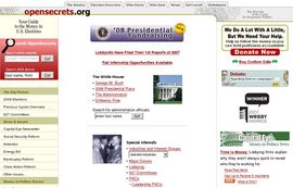 Opensecrets.org--Money in politics data