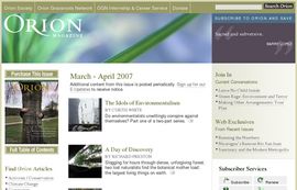 Orion magazine - nature /  culture / place