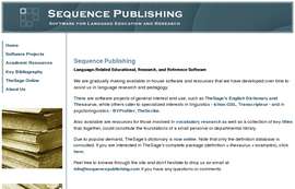 Sequence Publishing - Home: We specialize in the development of educational, research, and reference language-related software